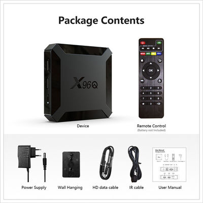 OEM OTT Android 10 TV Box X96Q Pro 4K 3D Smart  box with 2.4G 5G WiFi