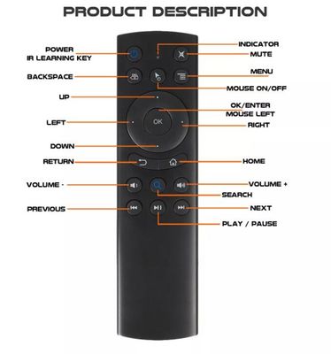کنترل از راه دور صوتی بلوتوث یادگیری مادون قرمز چند منظوره DC 2.2v-3.6v