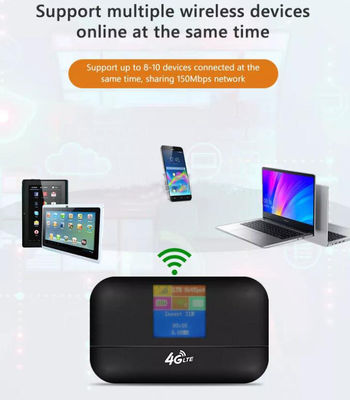 دستگاه وای فای جیبی موبایل 3200 میلی آمپر ساعتی 5G روتر هات اسپات قابل حمل 150 مگابیت بر ثانیه