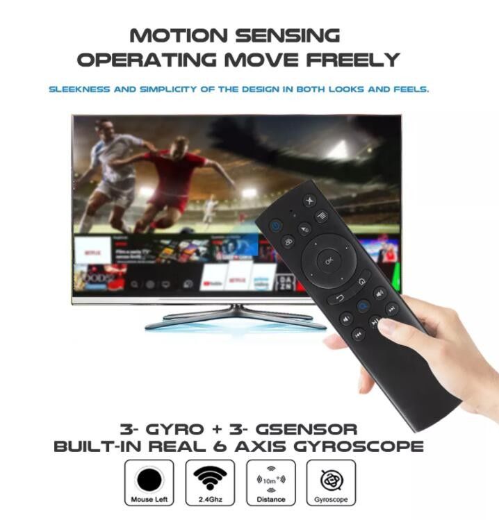 بلوتوث IR Air Mouse کنترل از راه دور 4K HDR برای پخش کننده رسانه پخش جریانی تلویزیون اندروید