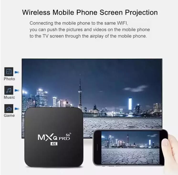 Smart WiFi  H3 Allwinner Android Box TV MXQ Pro 4K 2K چهار هسته ای